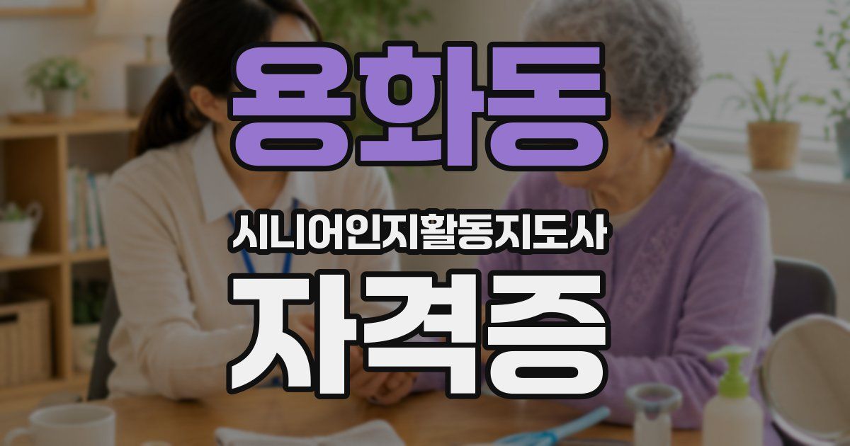 용화동 시니어인지활동지도사 자격증