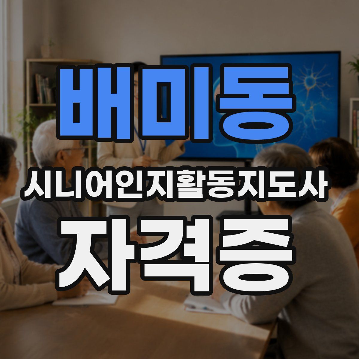 배미동 시니어인지활동지도사 자격증