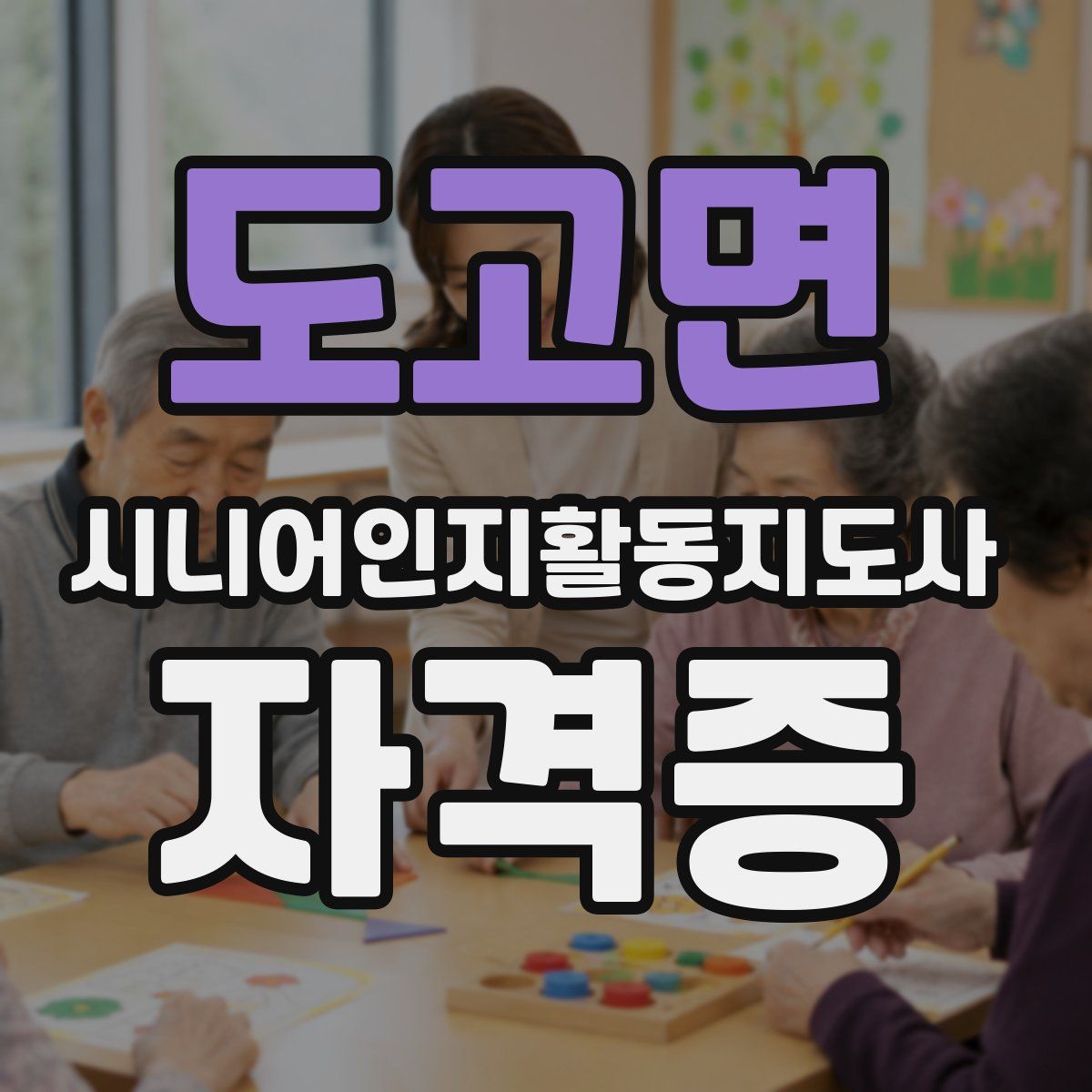 도고면 시니어인지활동지도사 자격증