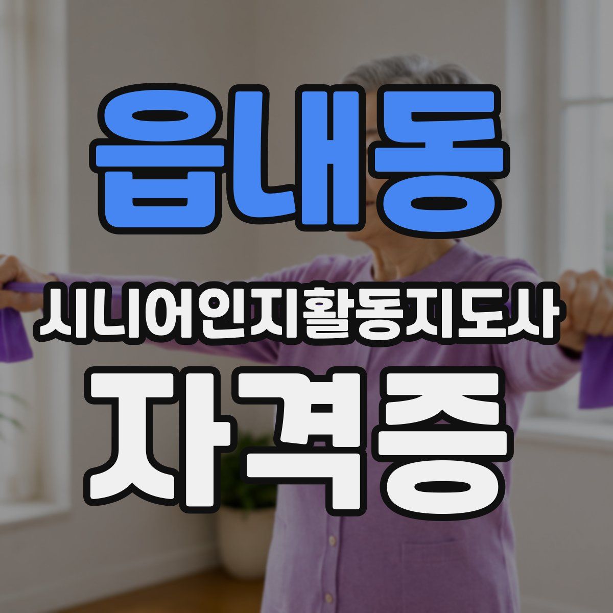 읍내동 시니어인지활동지도사 자격증