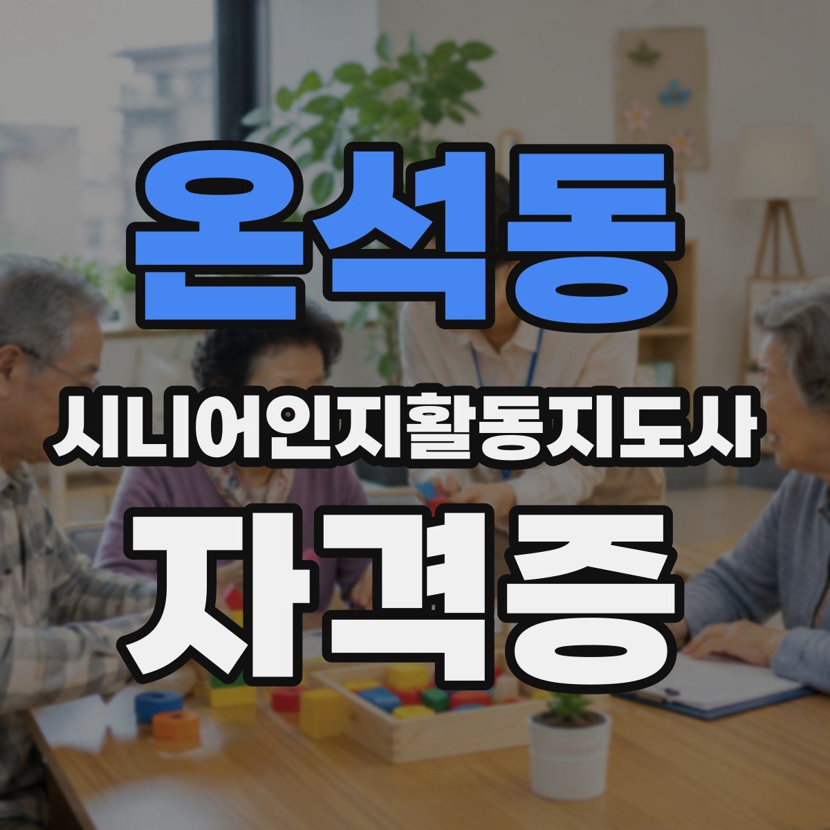 온석동 시니어인지활동지도사 자격증