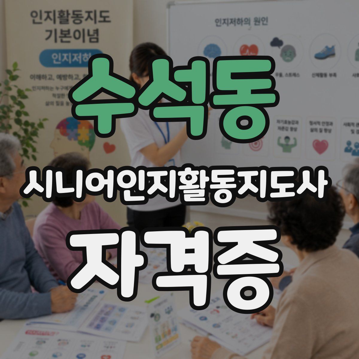 수석동 시니어인지활동지도사 자격증