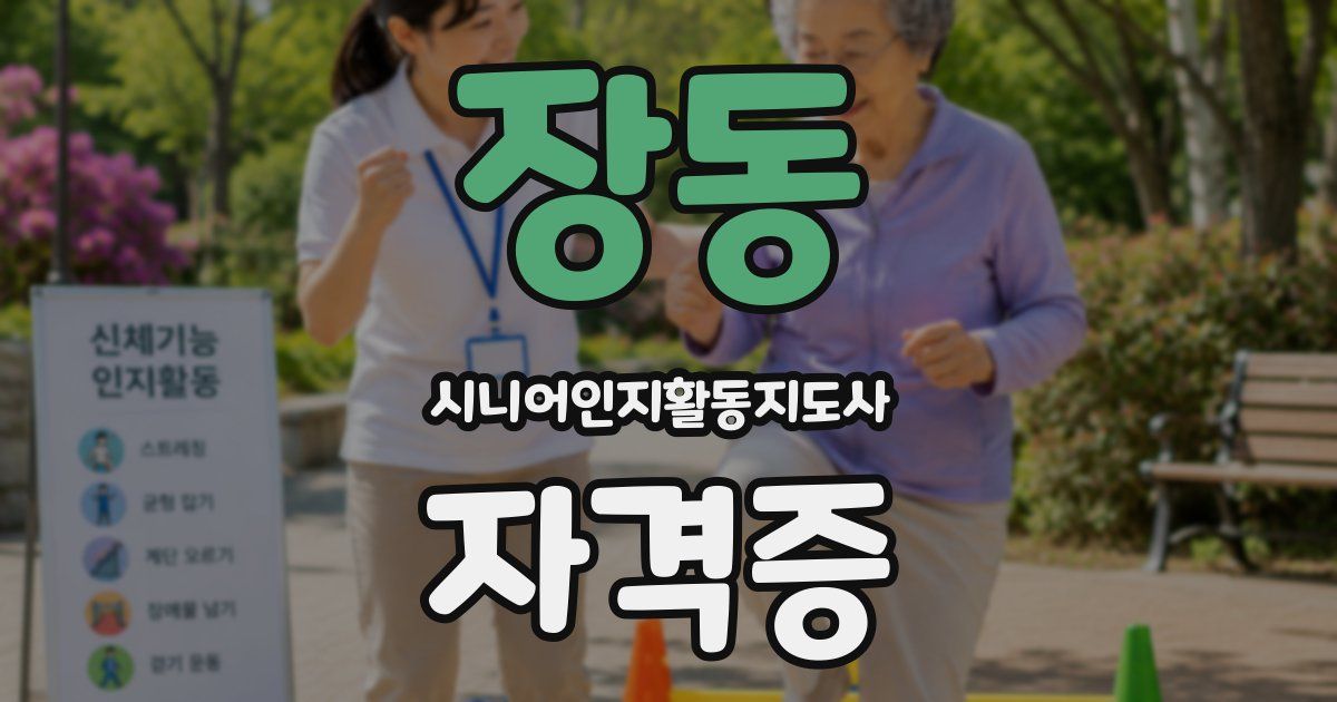 장동 시니어인지활동지도사 자격증