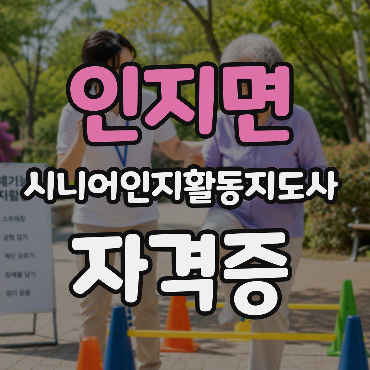 인지면 시니어인지활동지도사 자격증