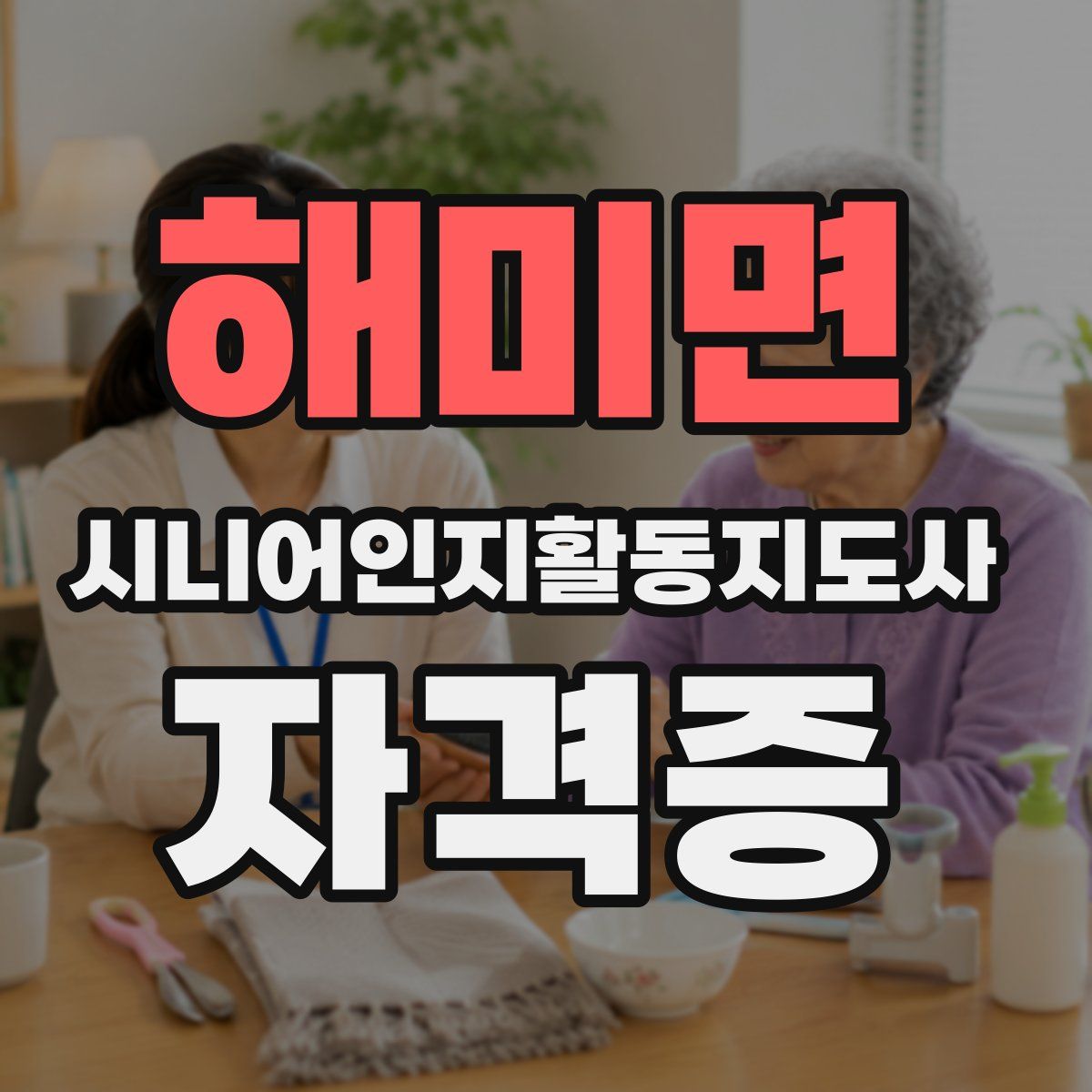 해미면 시니어인지활동지도사 자격증