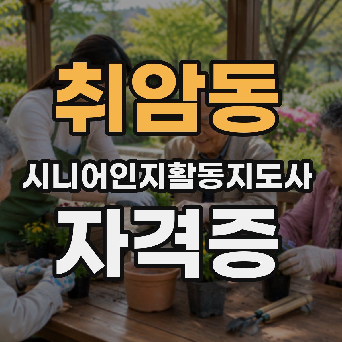 취암동 시니어인지활동지도사 자격증