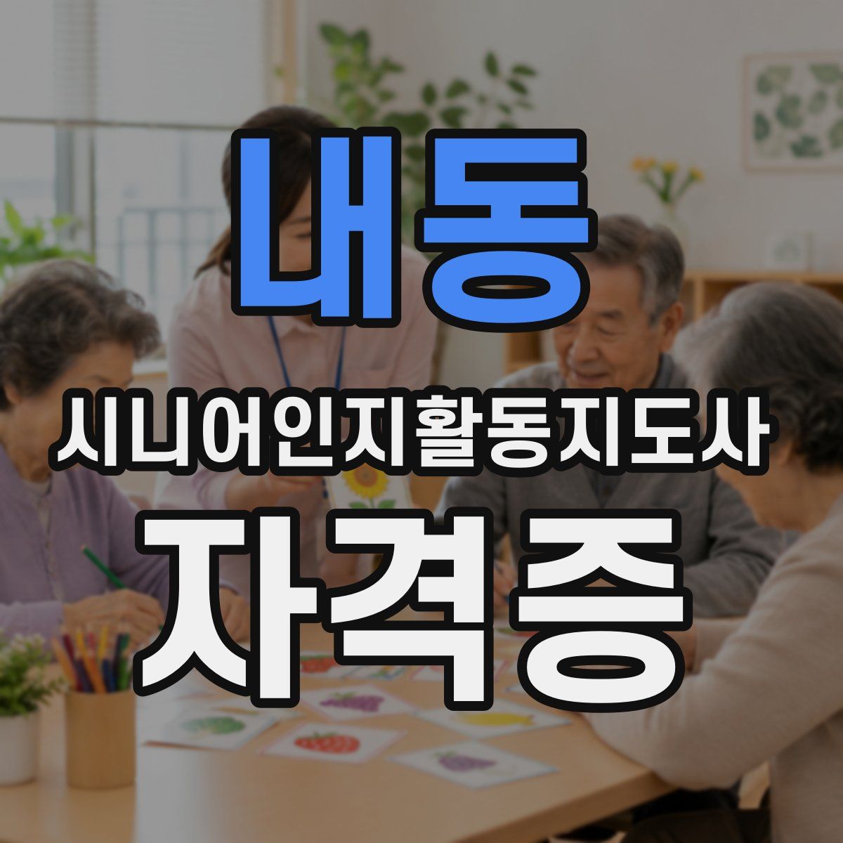 내동 시니어인지활동지도사 자격증