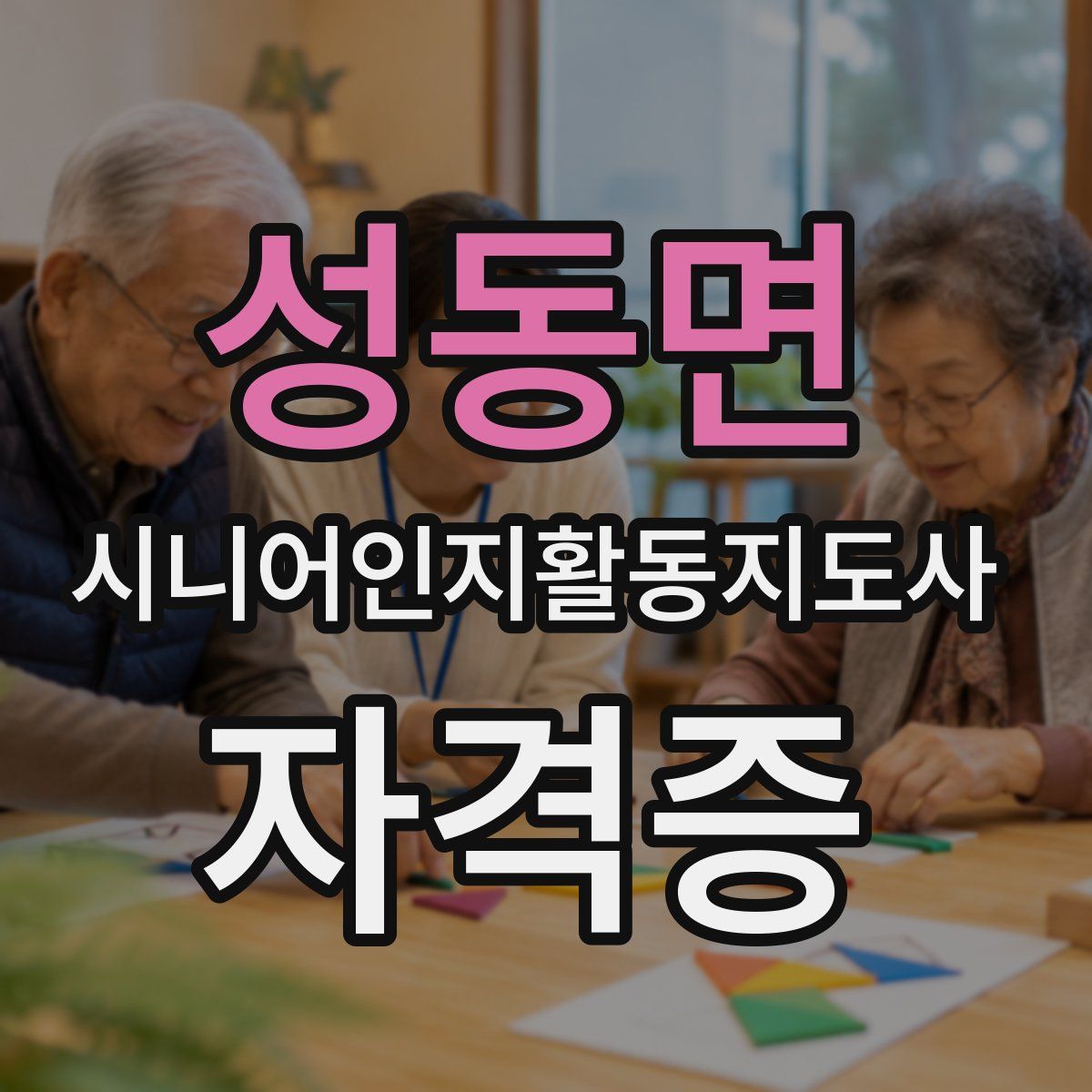 성동면 시니어인지활동지도사 자격증