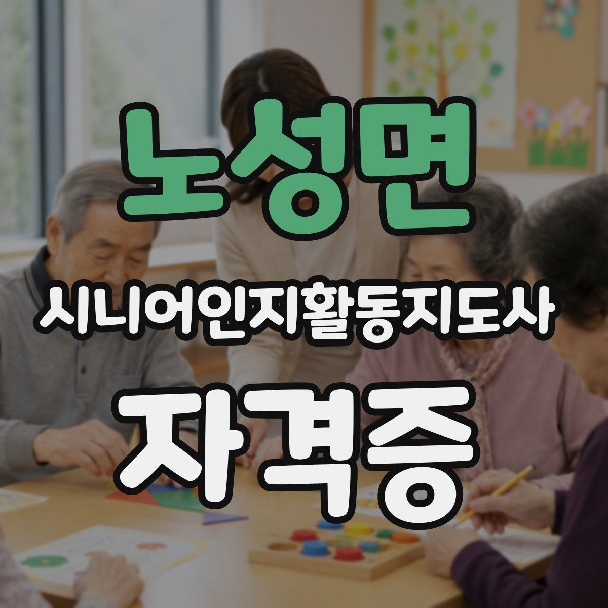노성면 시니어인지활동지도사 자격증