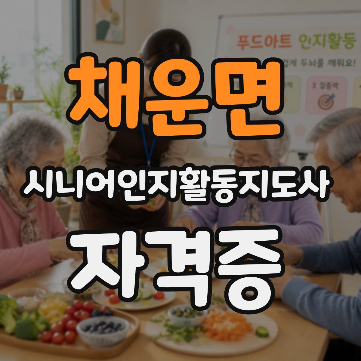 채운면 시니어인지활동지도사 자격증