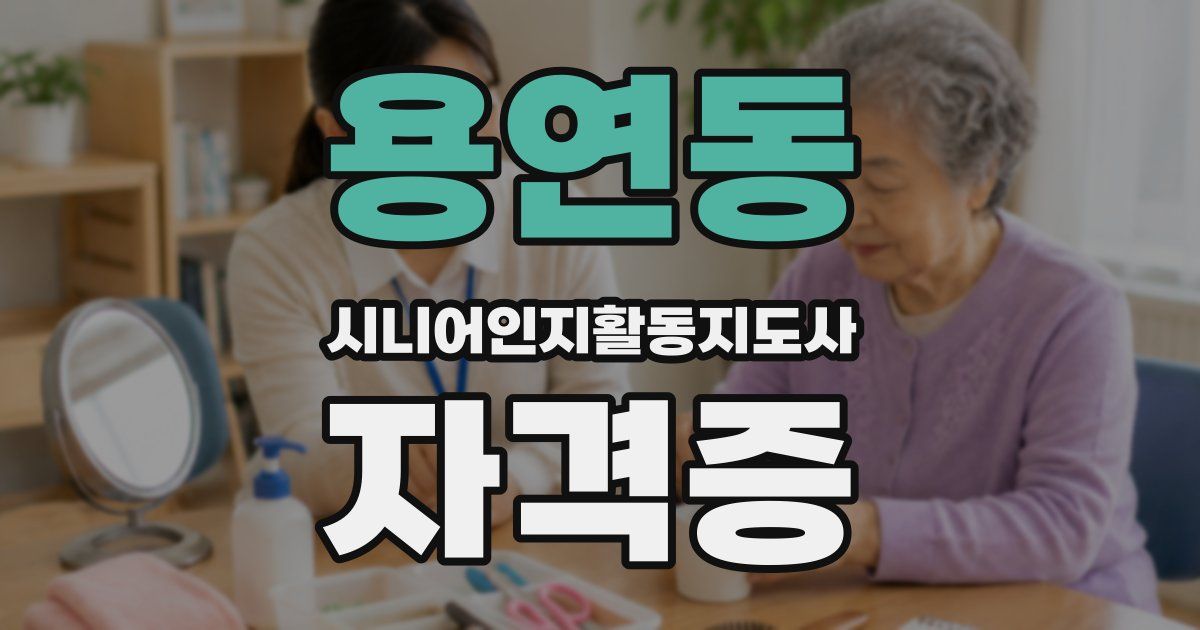 용연동 시니어인지활동지도사 자격증