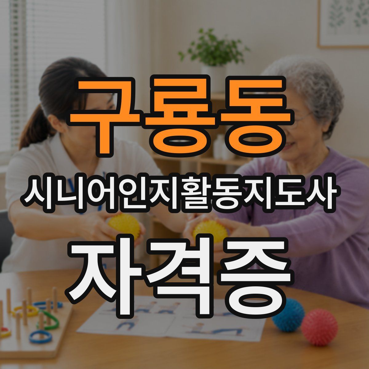 구룡동 시니어인지활동지도사 자격증