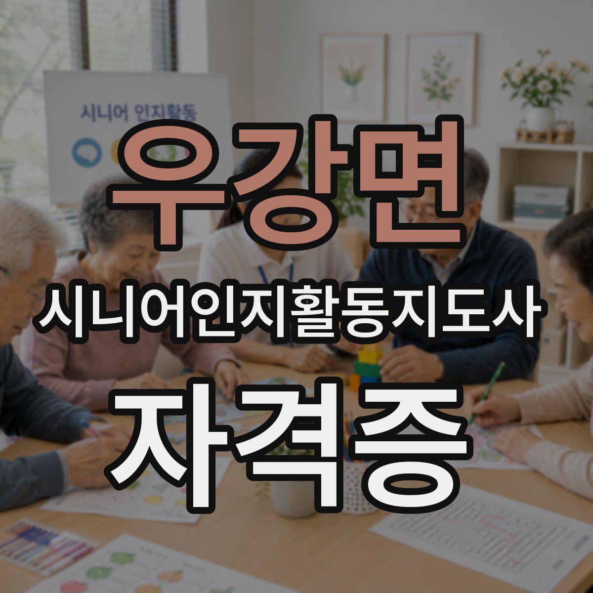 우강면 시니어인지활동지도사 자격증