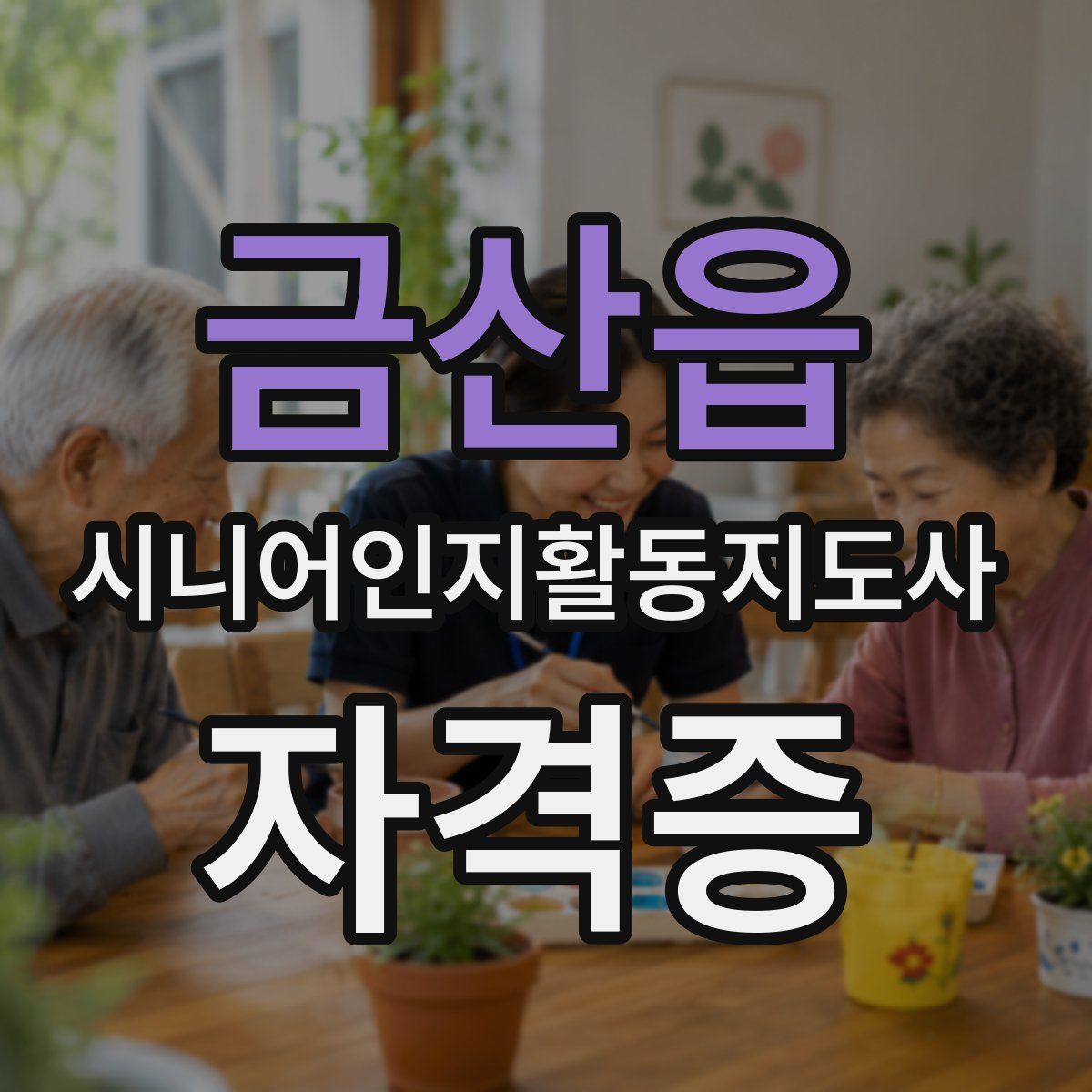 금산읍 시니어인지활동지도사 자격증
