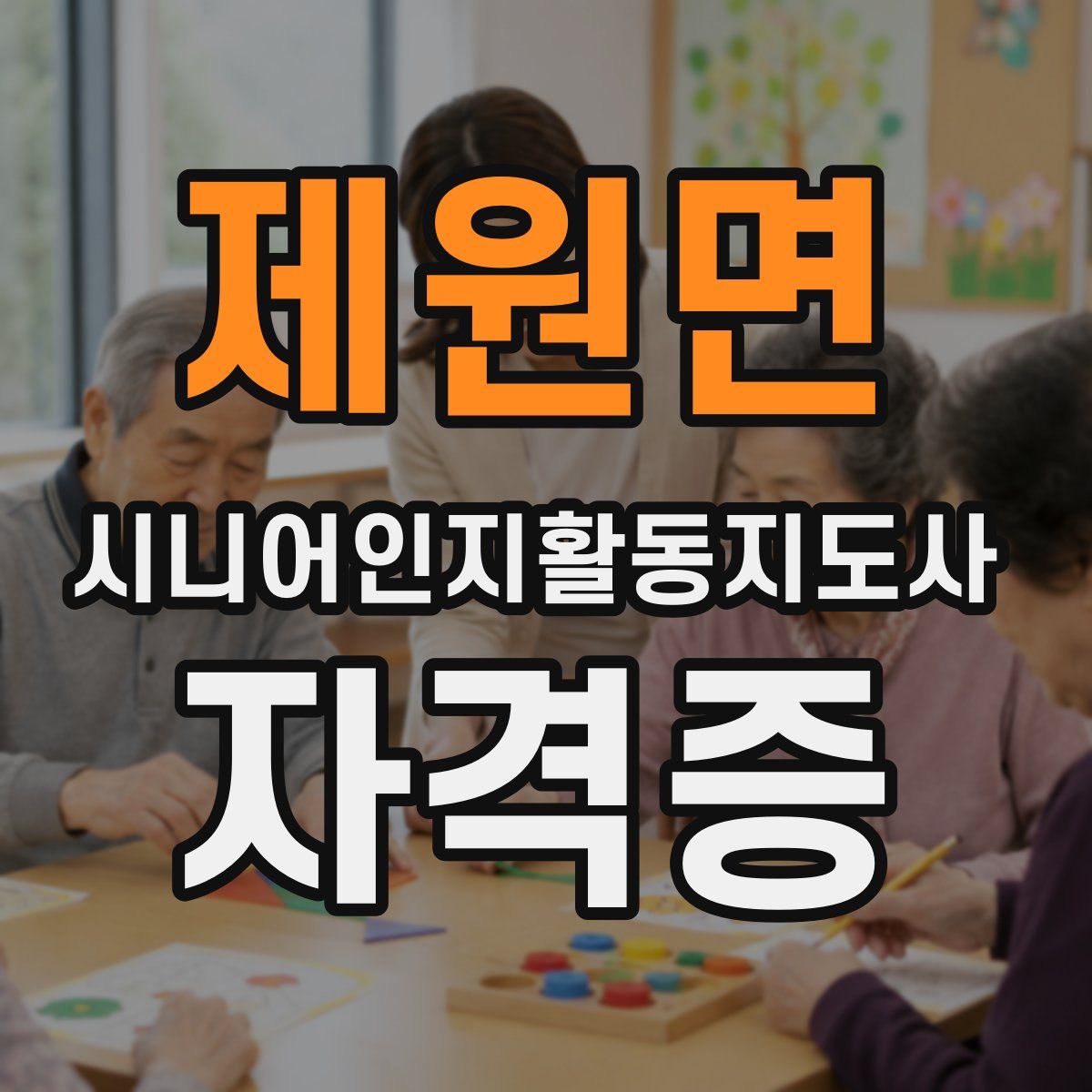 제원면 시니어인지활동지도사 자격증