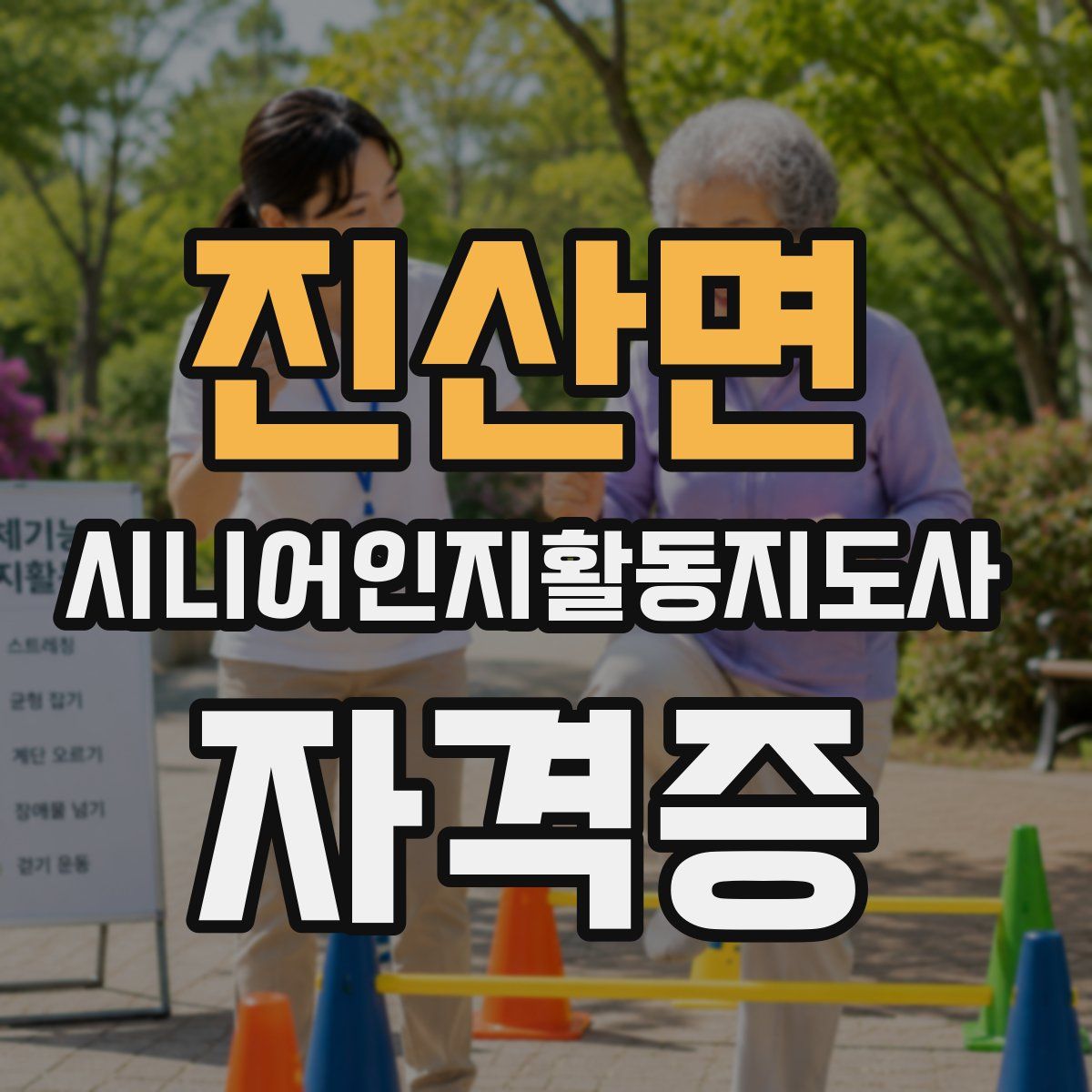 진산면 시니어인지활동지도사 자격증