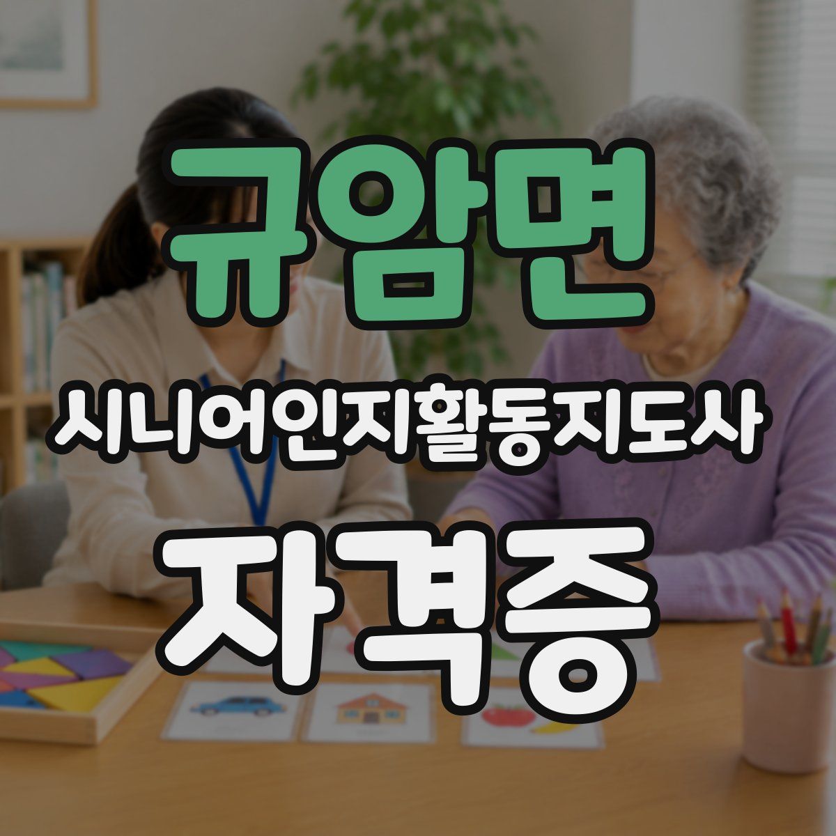 규암면 시니어인지활동지도사 자격증