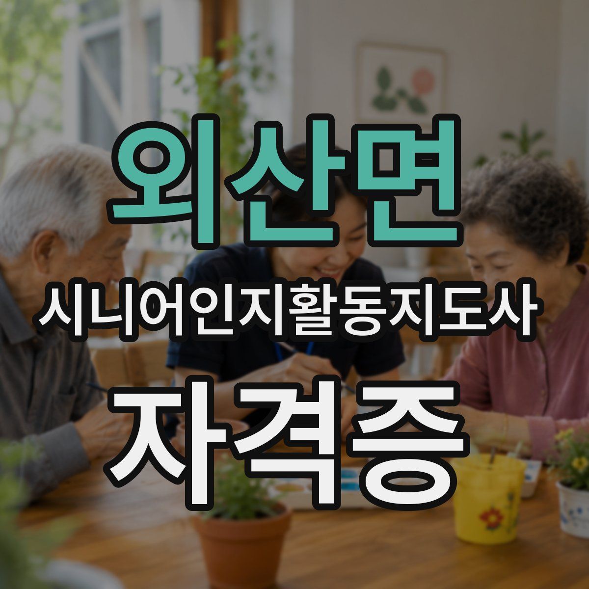 외산면 시니어인지활동지도사 자격증