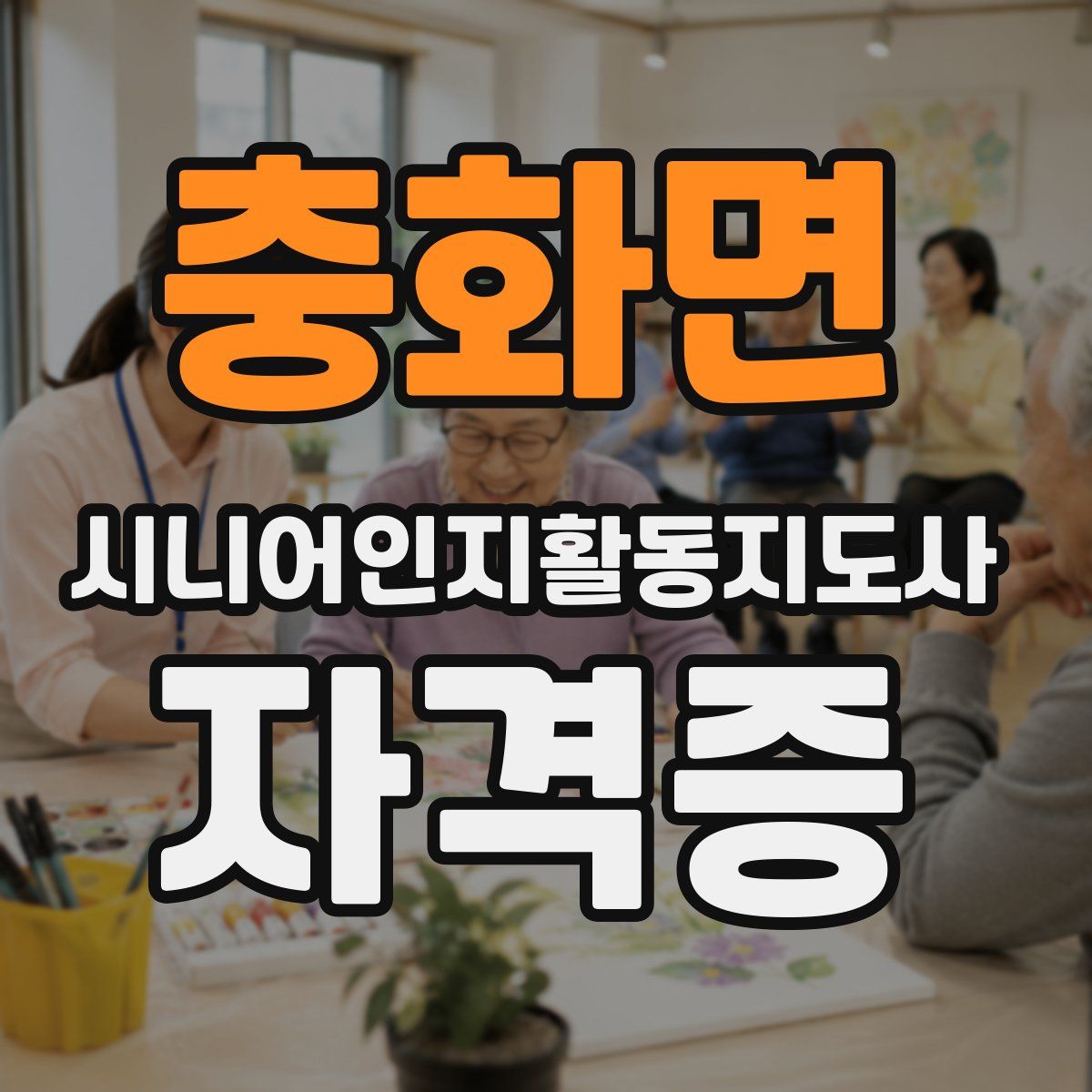 충화면 시니어인지활동지도사 자격증