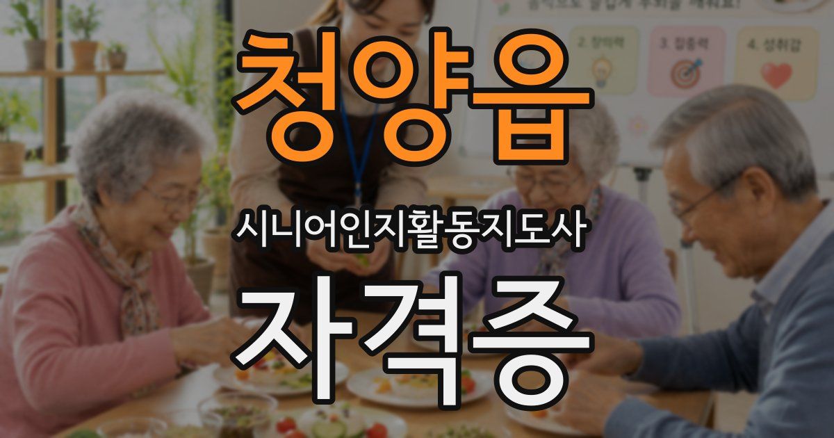 청양읍 시니어인지활동지도사 자격증