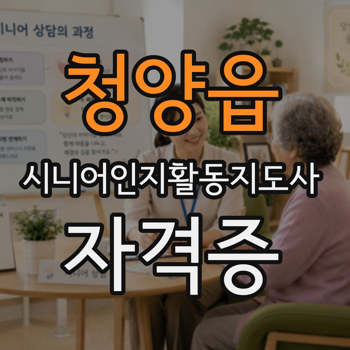 청양읍 시니어인지활동지도사 자격증