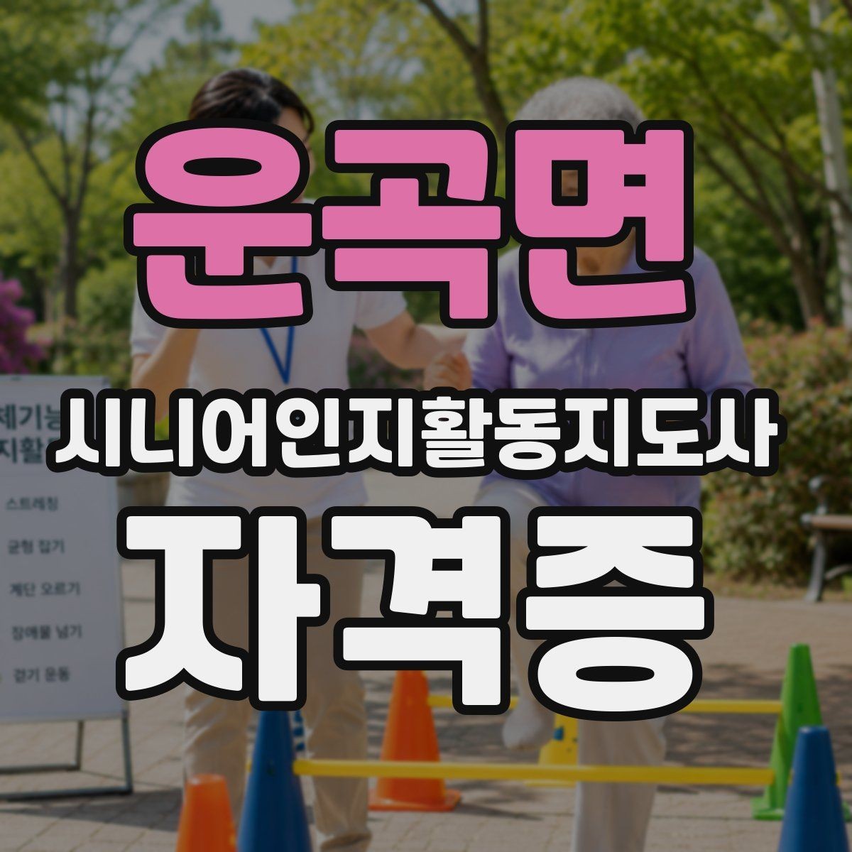 운곡면 시니어인지활동지도사 자격증 취득 후 진로를 살펴보면