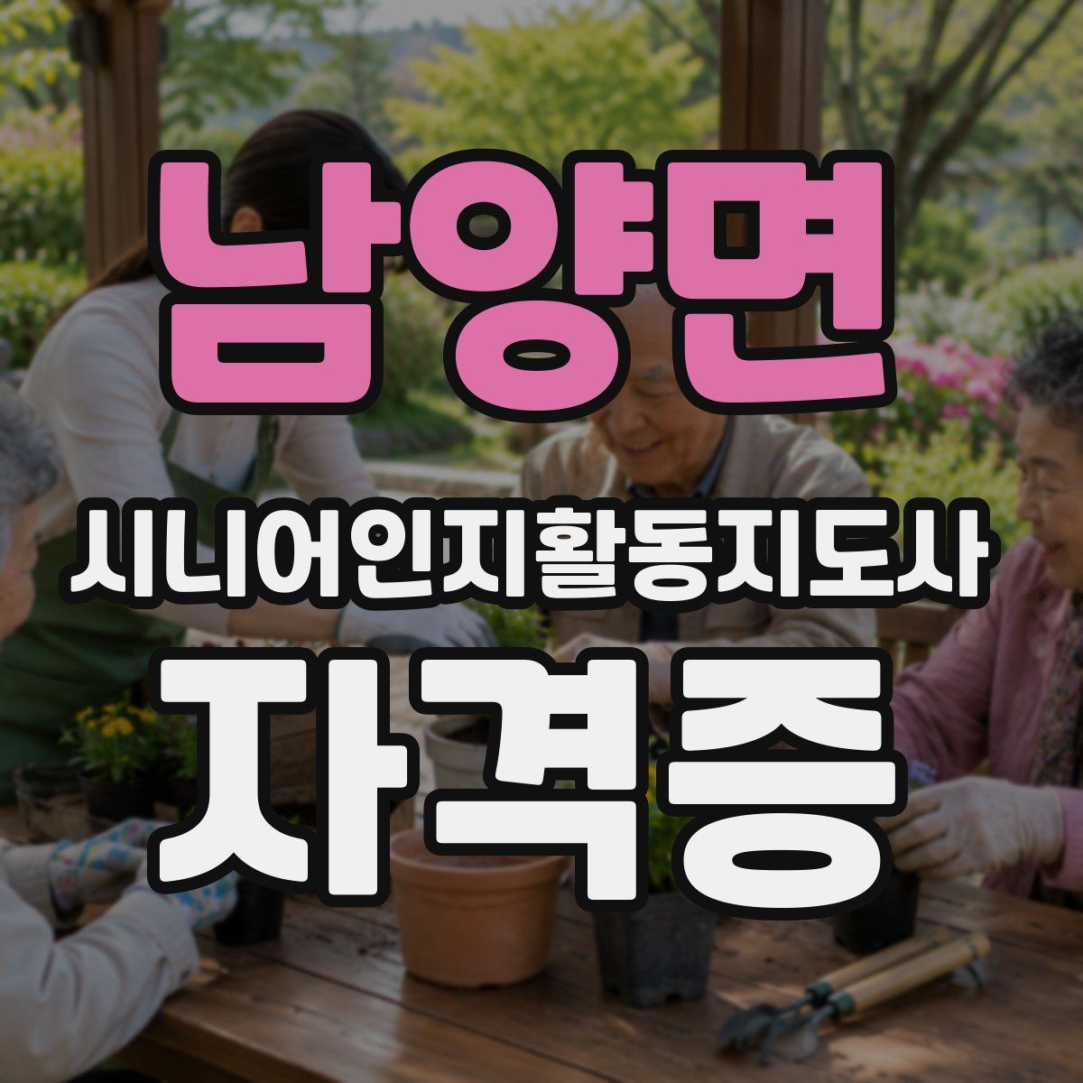 남양면 시니어인지활동지도사 자격증
