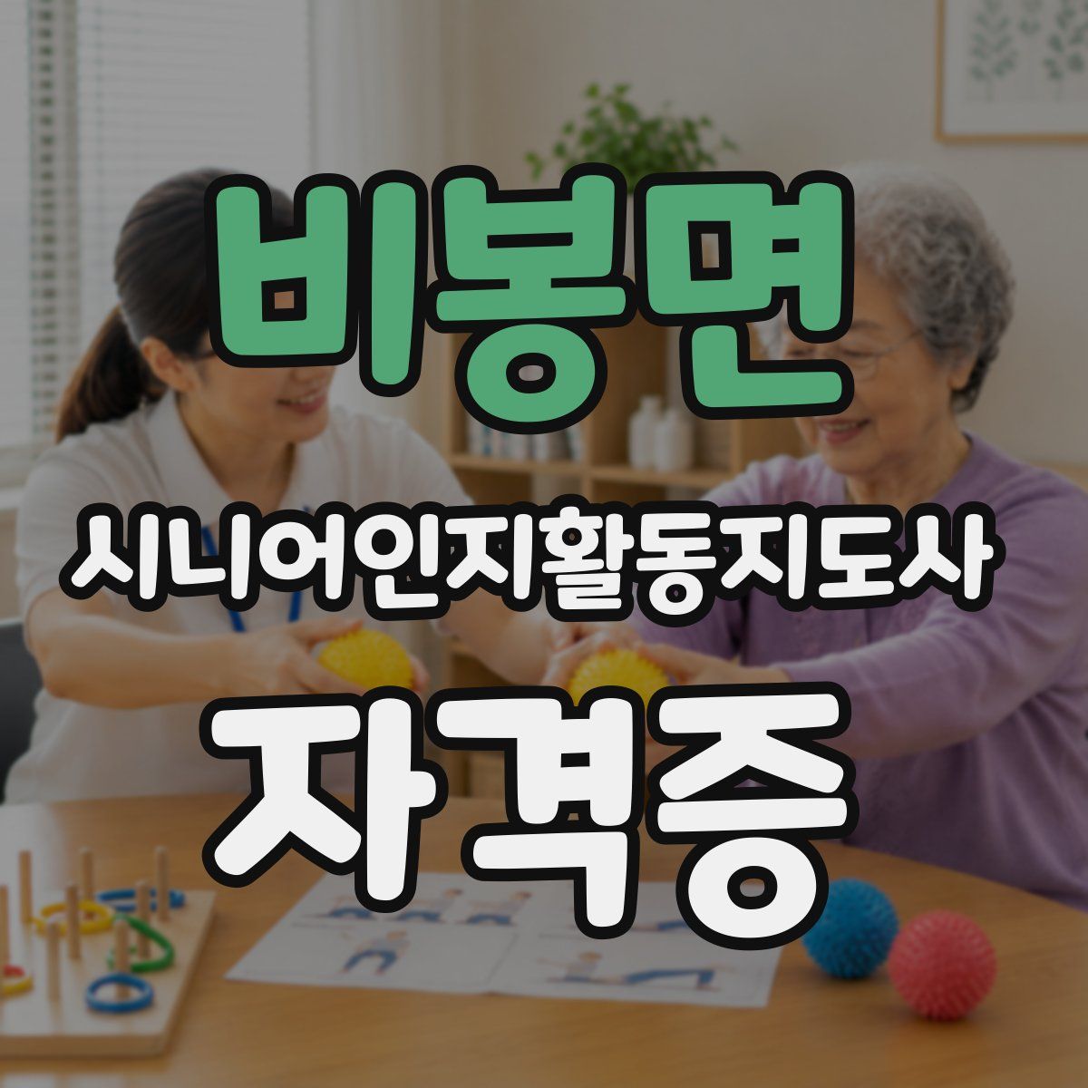 비봉면 시니어인지활동지도사 자격증