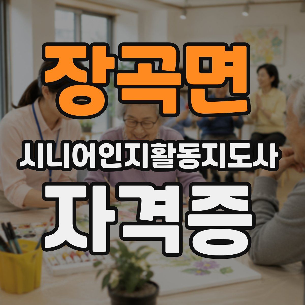 장곡면 시니어인지활동지도사 자격증