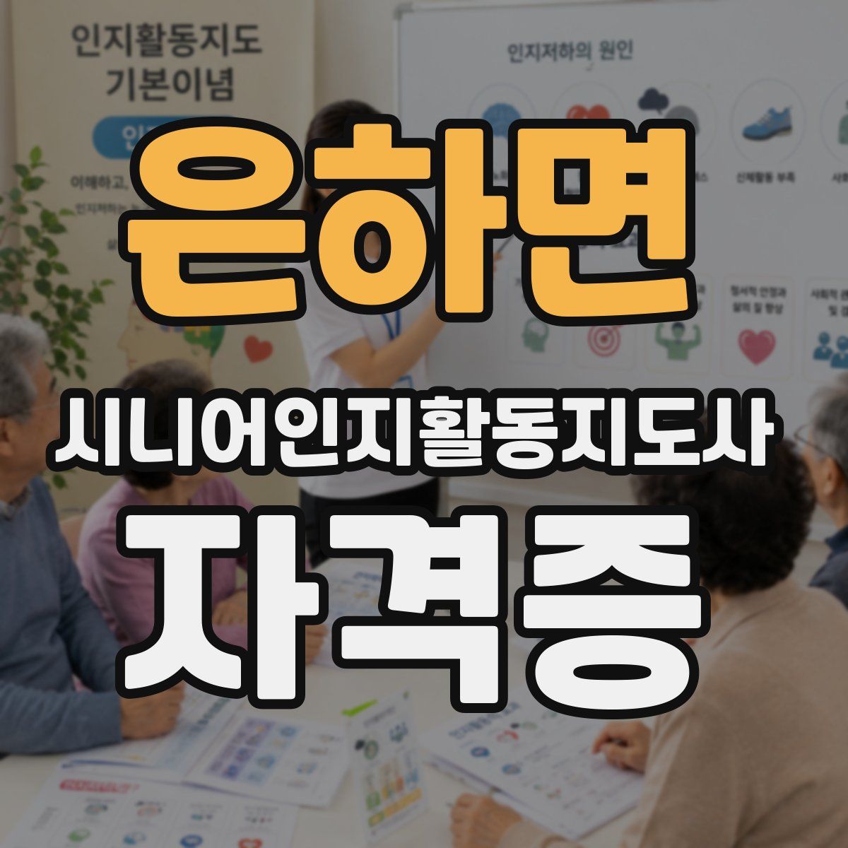 은하면 시니어인지활동지도사 자격증