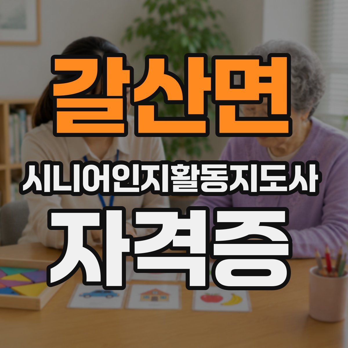 갈산면 시니어인지활동지도사 자격증