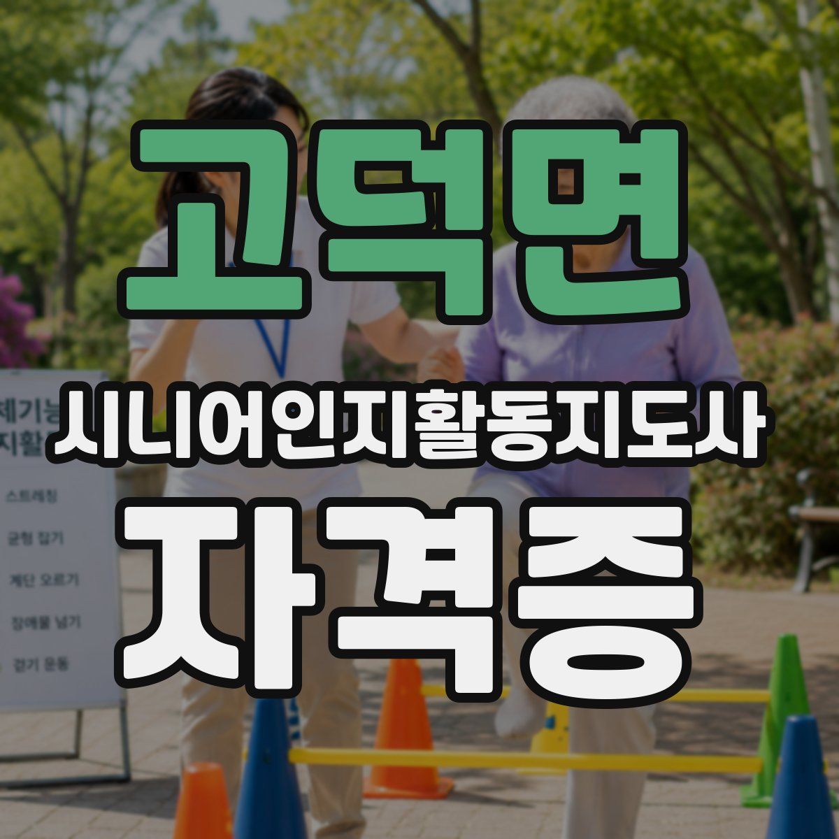 고덕면 시니어인지활동지도사 자격증