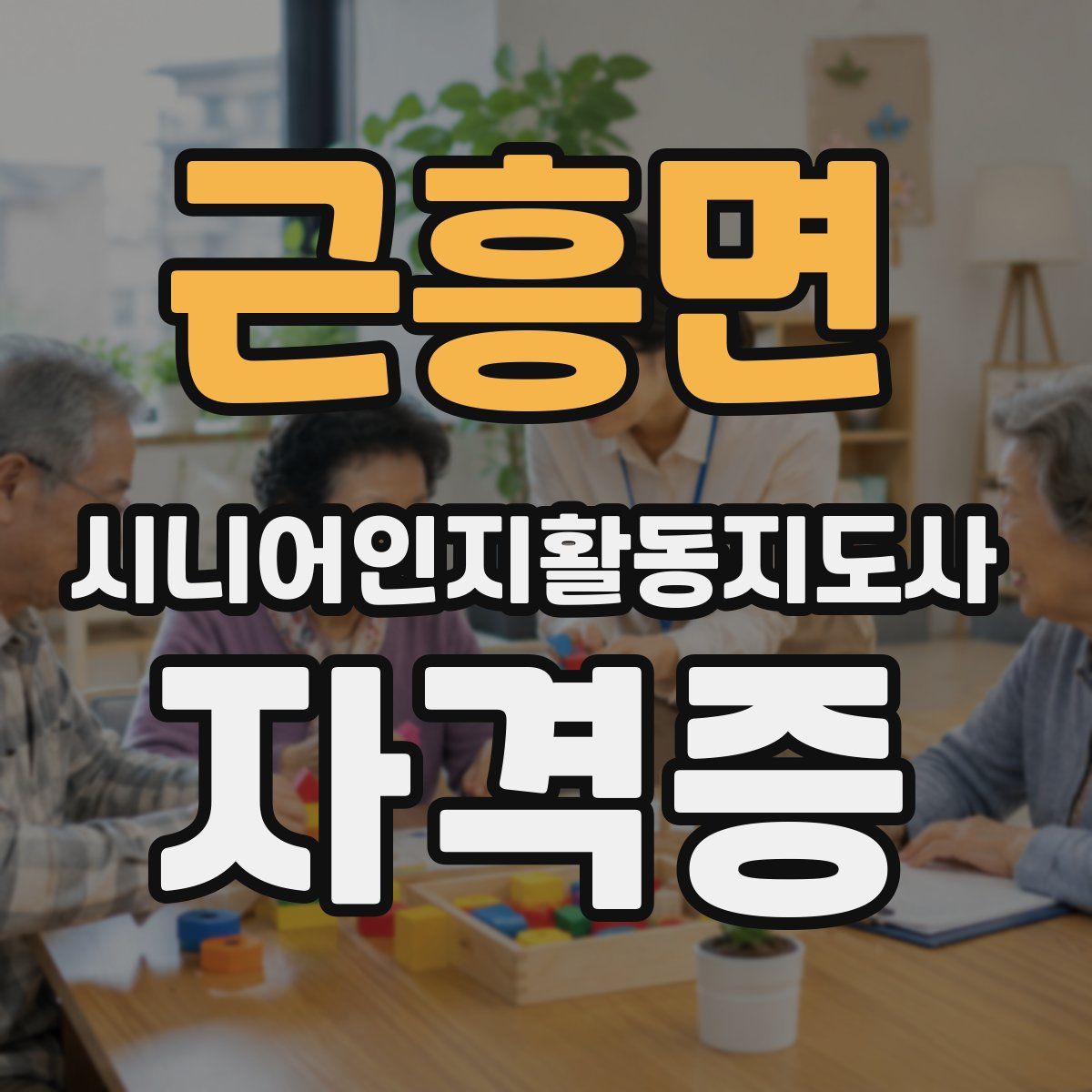 근흥면 시니어인지활동지도사 자격증