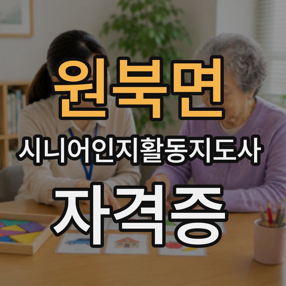 원북면 시니어인지활동지도사 자격증