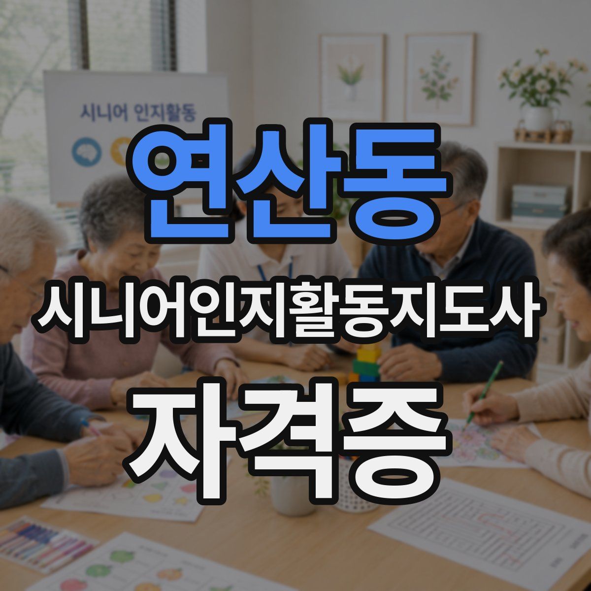 연산동 시니어인지활동지도사 자격증