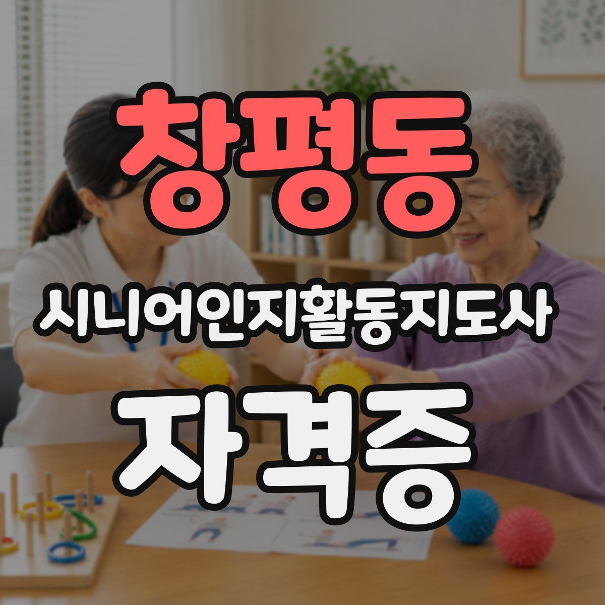 창평동 시니어인지활동지도사 자격증