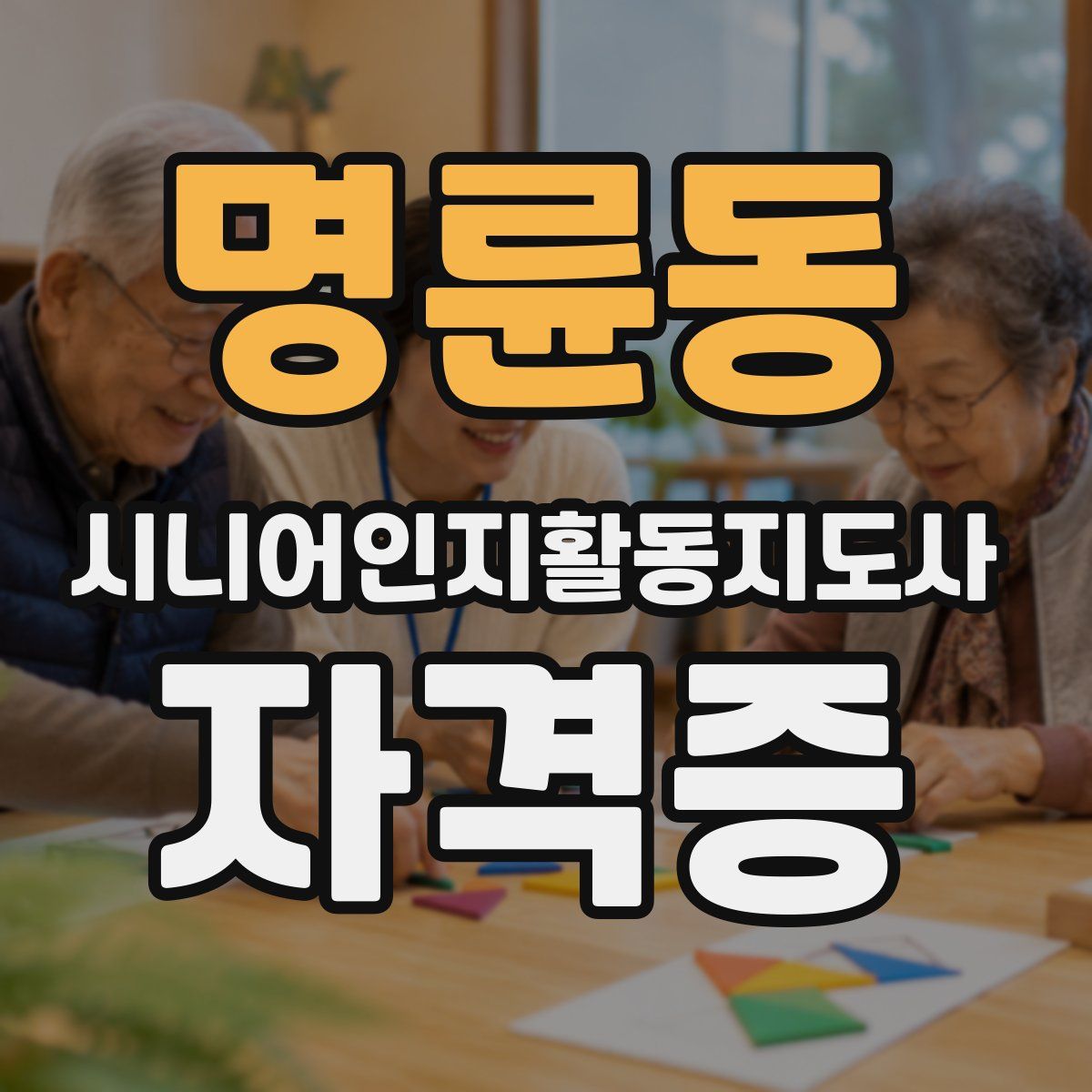 명륜동 시니어인지활동지도사 자격증
