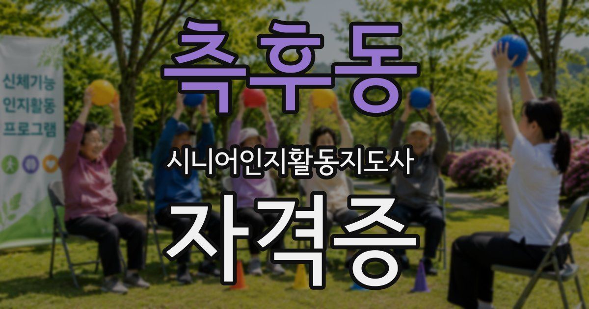 측후동 시니어인지활동지도사 자격증