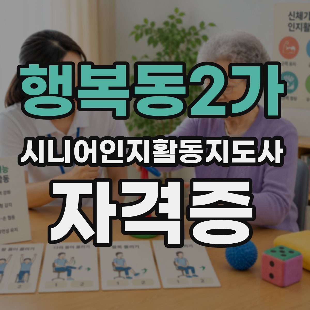 행복동2가 시니어인지활동지도사 자격증