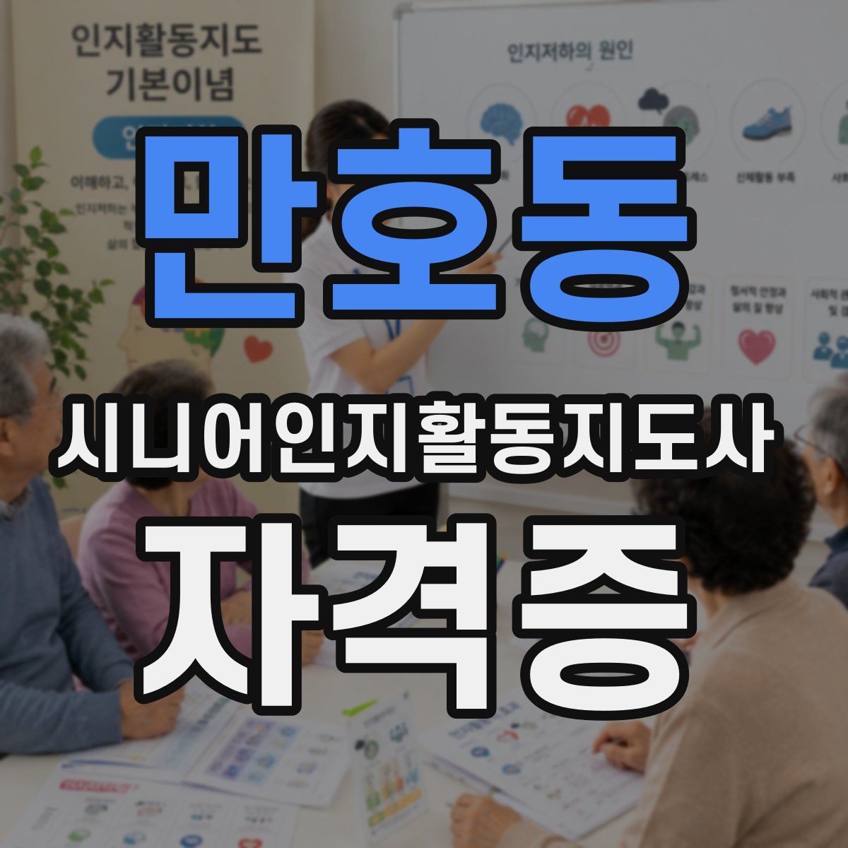 만호동 시니어인지활동지도사 자격증