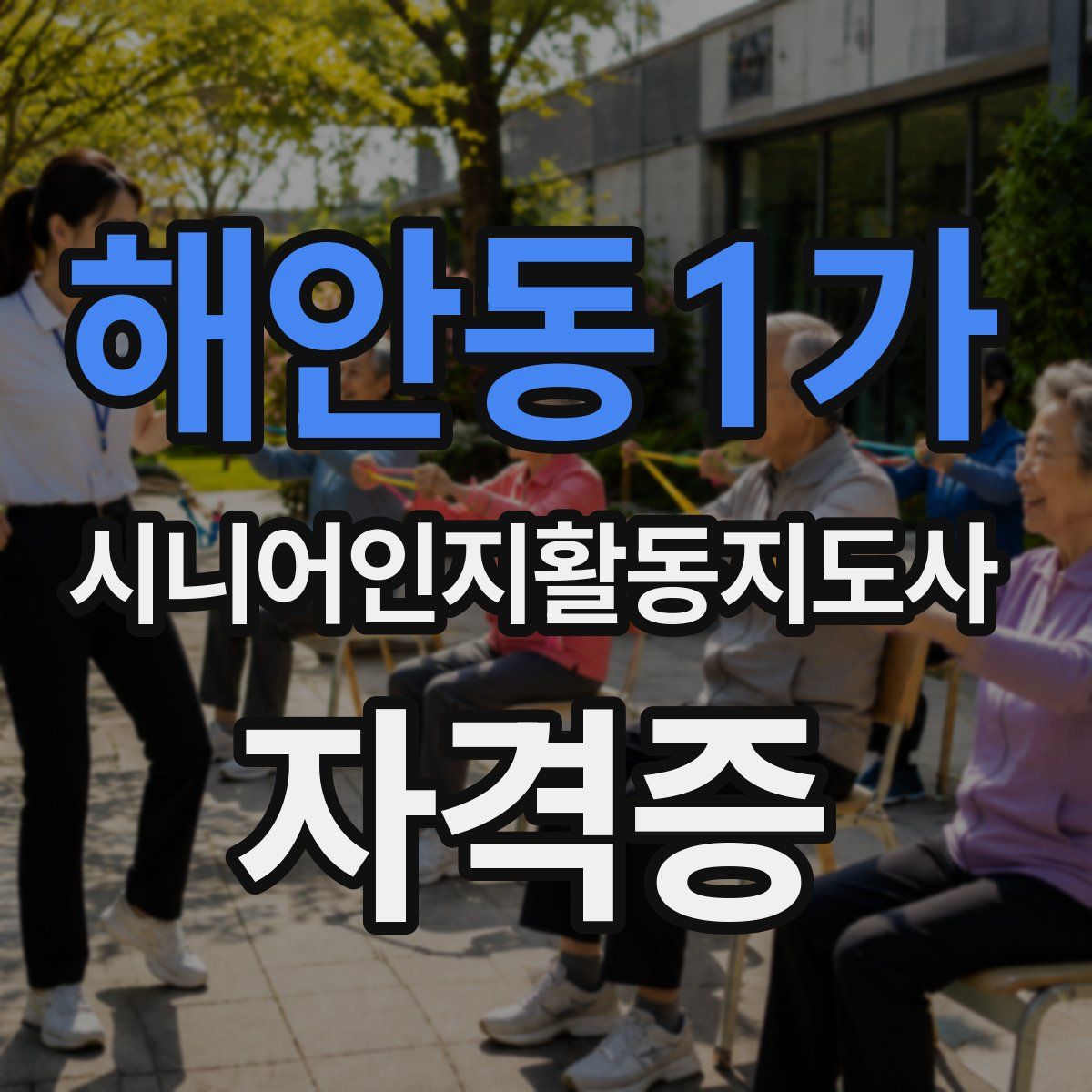 해안동1가 시니어인지활동지도사 자격증