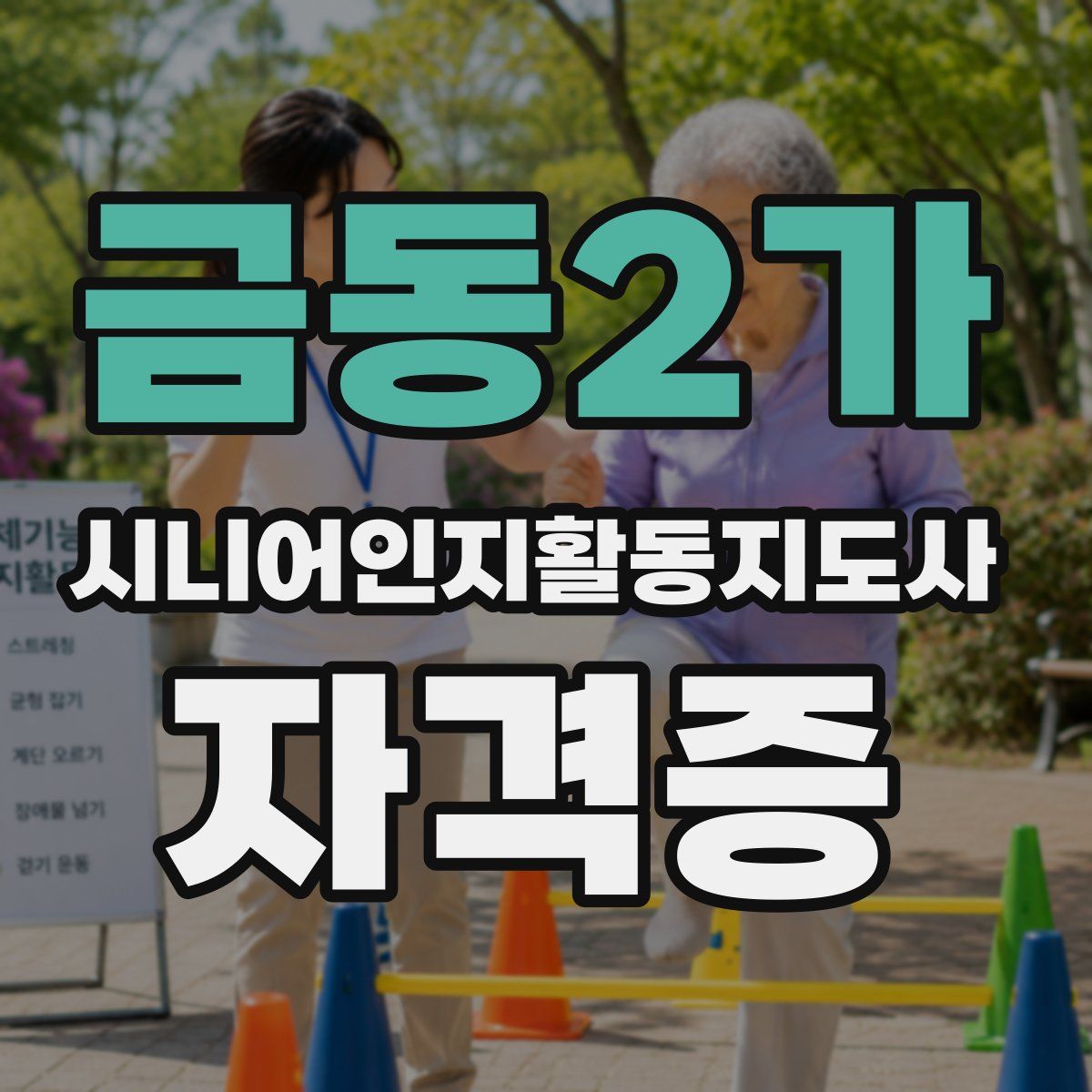금동2가 시니어인지활동지도사 자격증