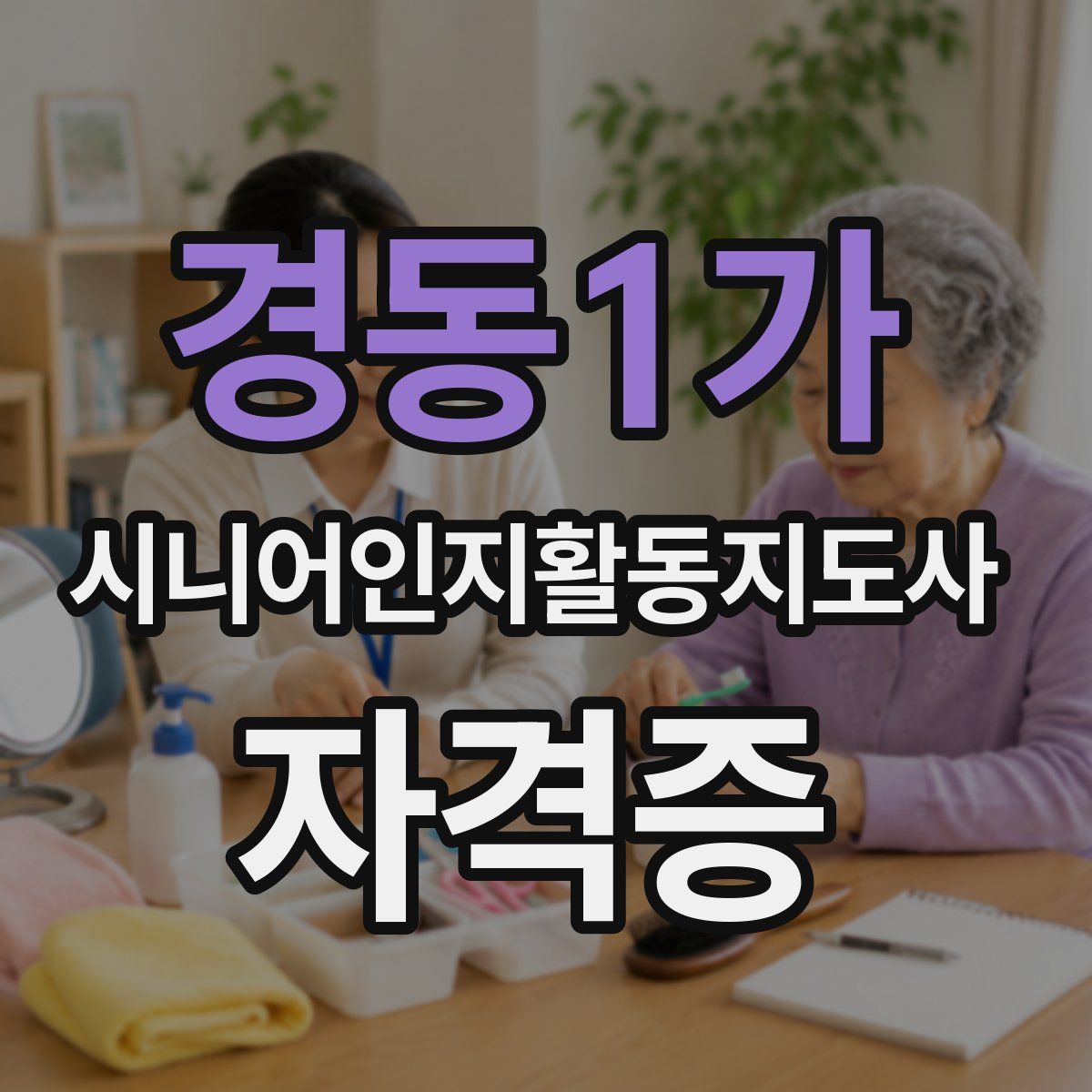 경동1가 시니어인지활동지도사 자격증