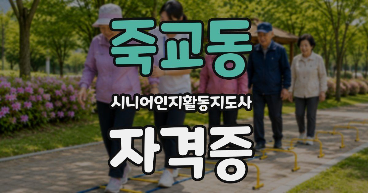죽교동 시니어인지활동지도사 자격증