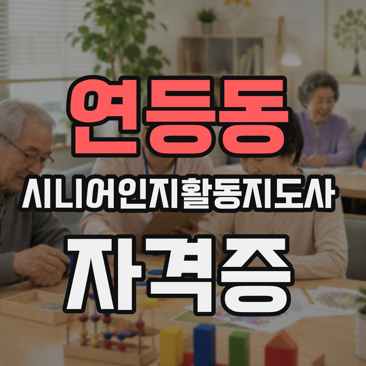 연등동 시니어인지활동지도사 자격증