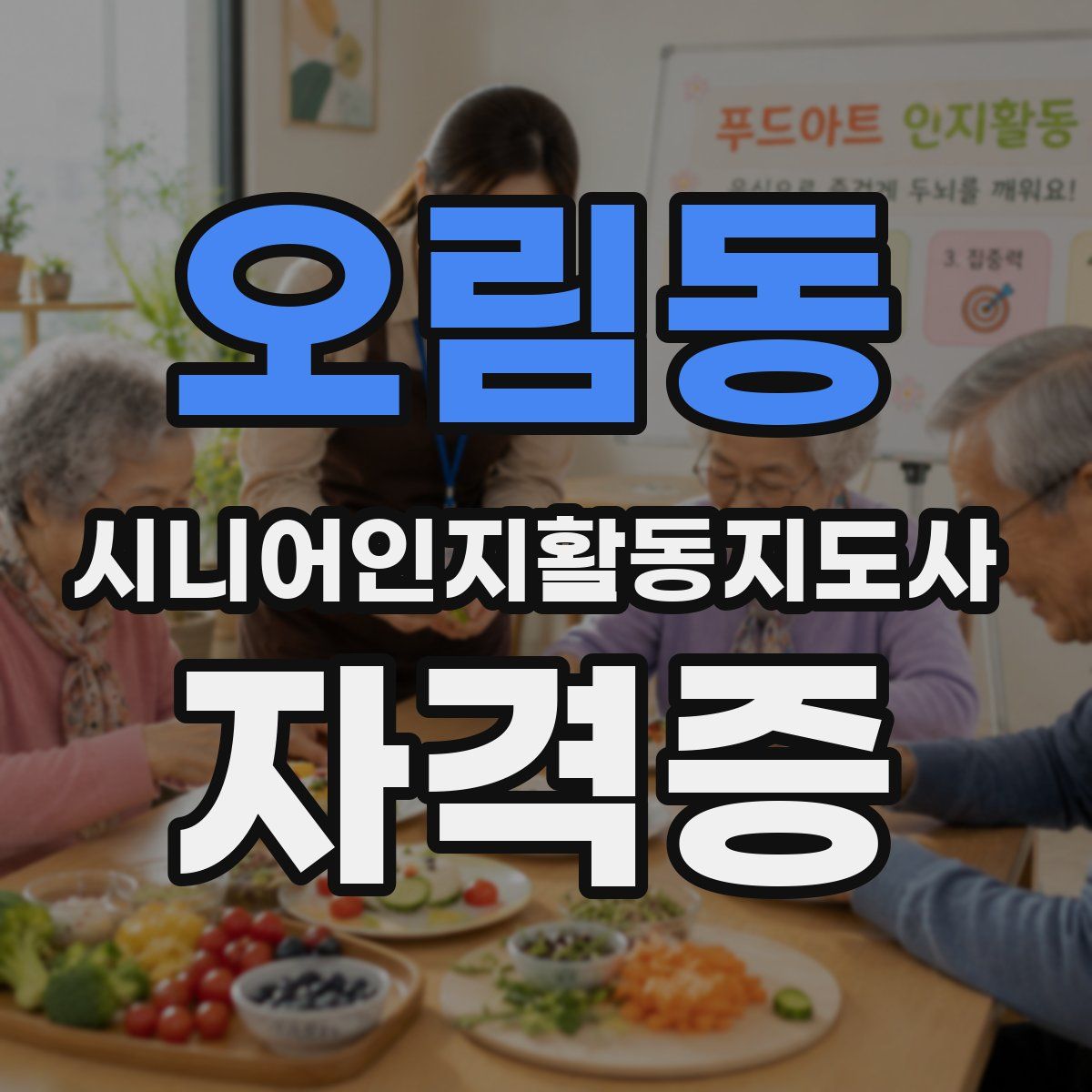 오림동 시니어인지활동지도사 자격증