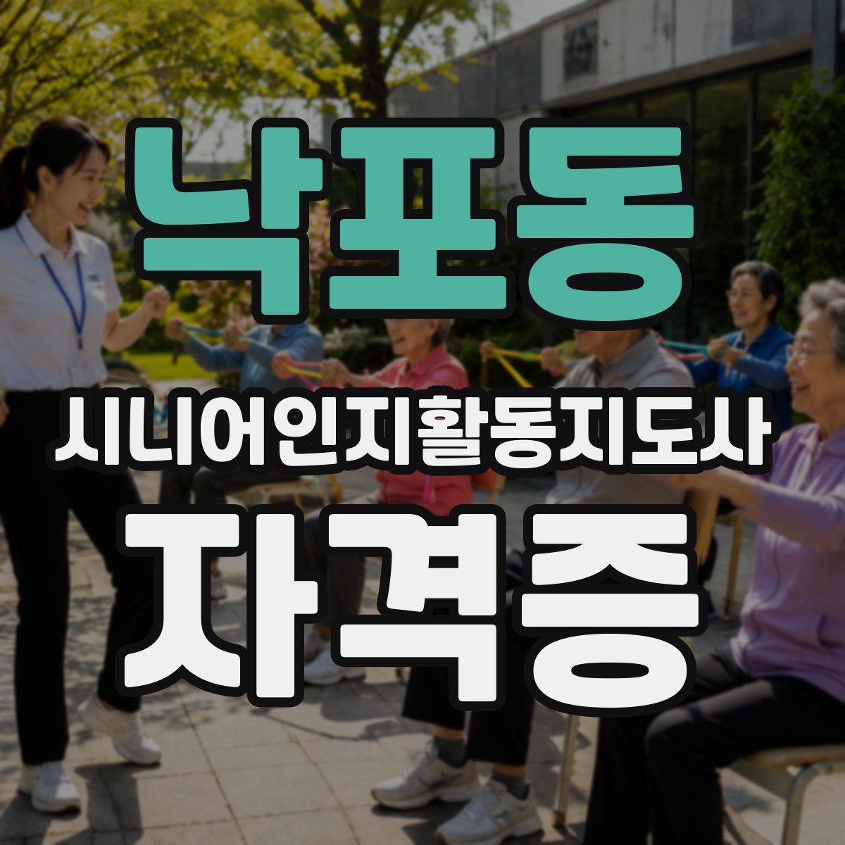 낙포동 시니어인지활동지도사 자격증