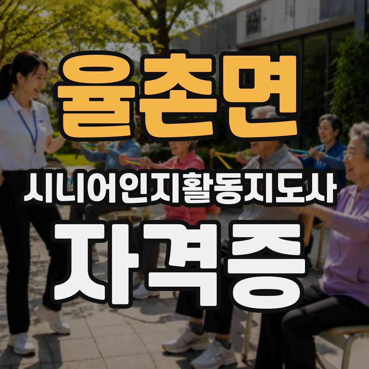 율촌면 시니어인지활동지도사 자격증