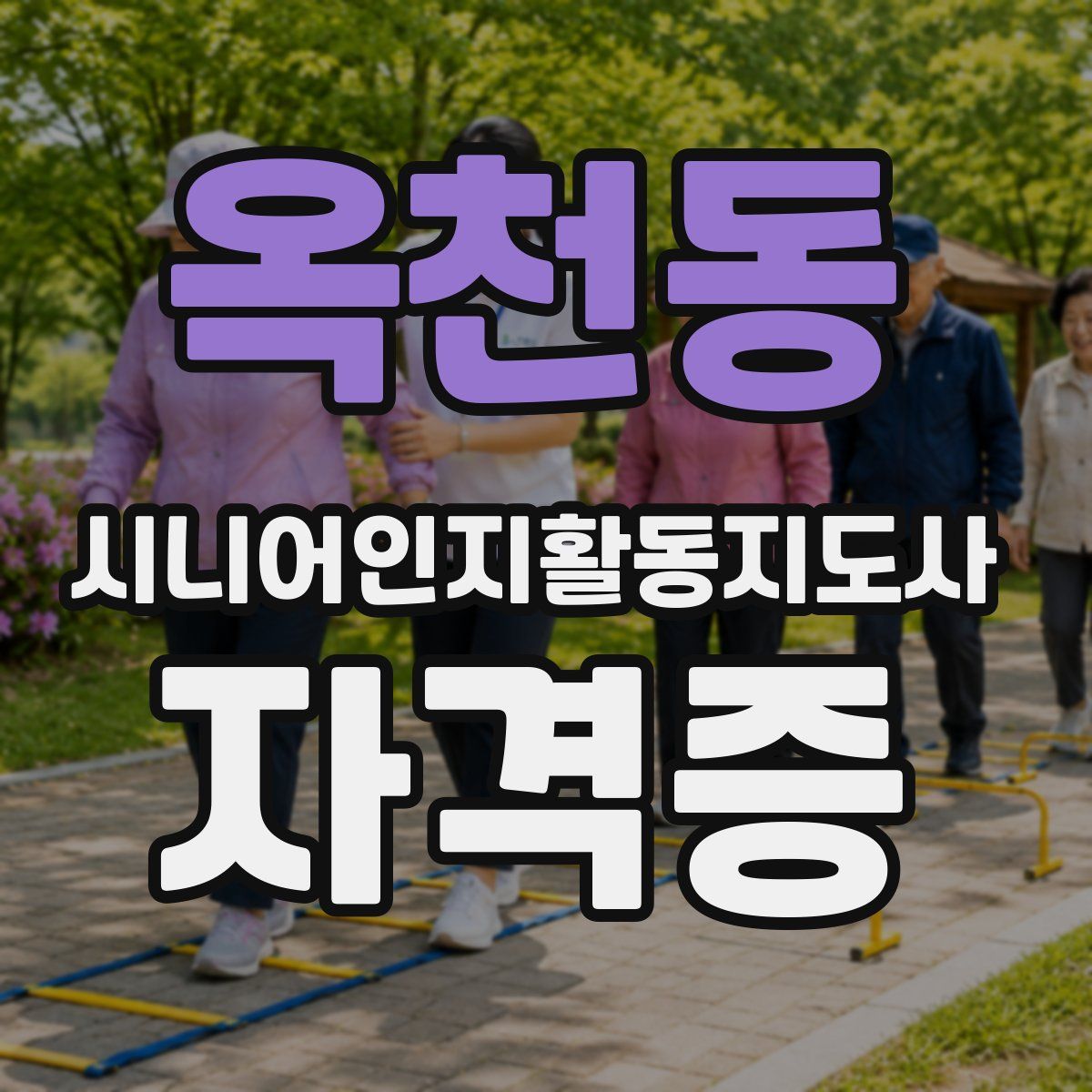 옥천동 시니어인지활동지도사 자격증