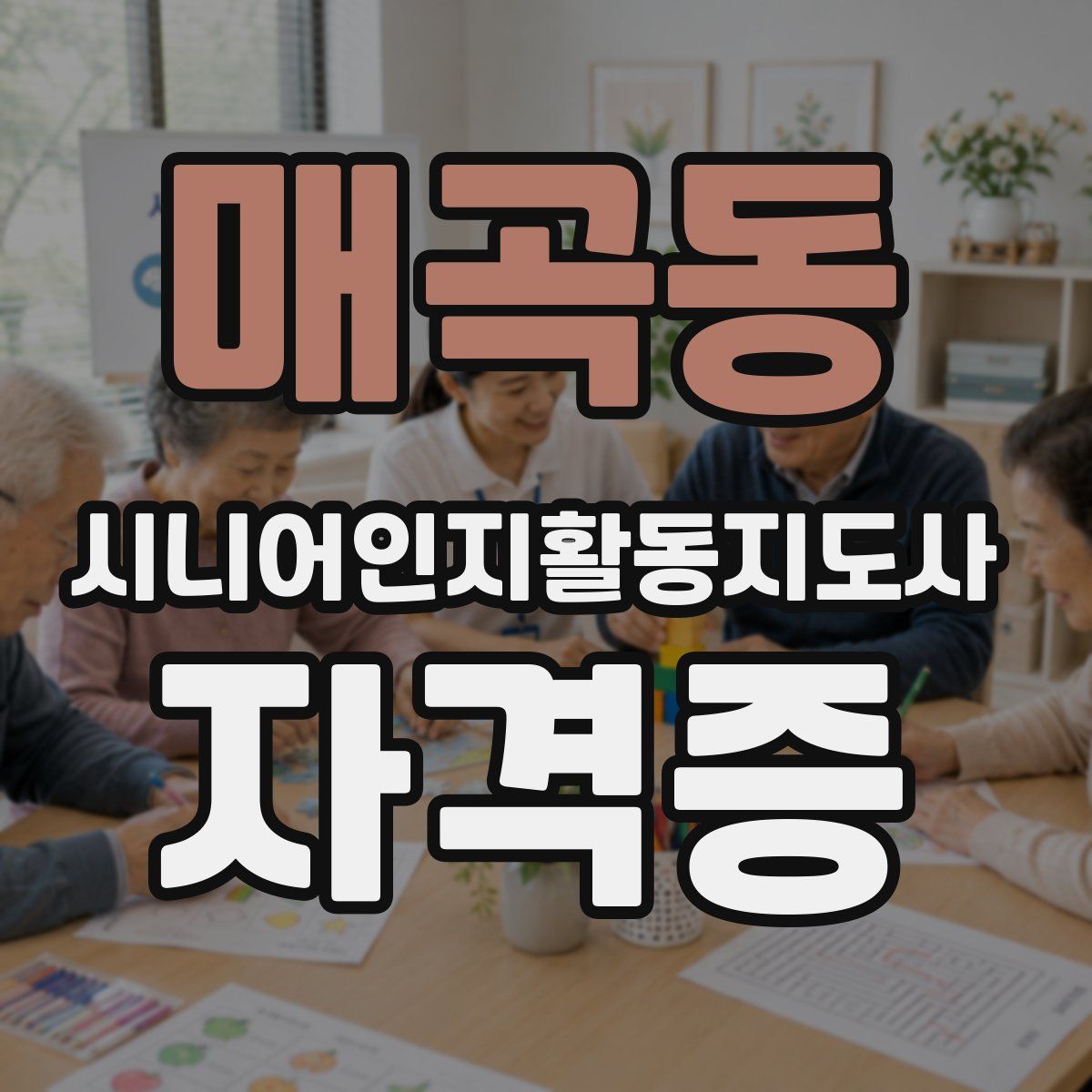 매곡동 시니어인지활동지도사 자격증